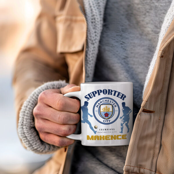 Mug Manchester City à personnaliser avec prénom et numéro