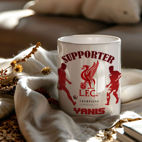 Mug Liverpool à personnaliser avec prénom et numéro