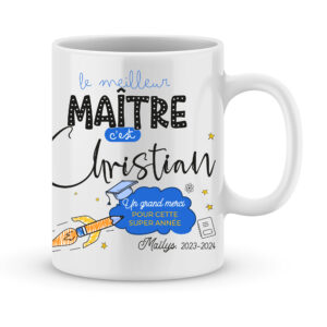 Idée cadeau pour maître. Mug personnalisé le meilleur maître