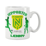 Mug Nantes Foot Ligue 1 à personnaliser avec prénom et numéro