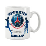 Mug PSG Foot Ligue 1 à personnaliser avec prénom et numéro