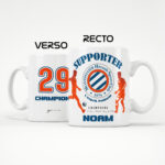 Mug Montpellier Foot Ligue 1 à personnaliser avec prénom et numéro