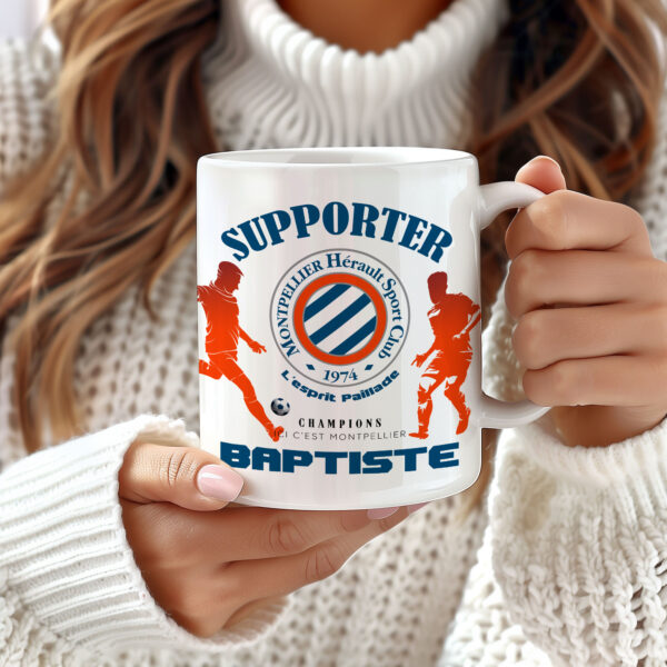 Mug Montpellier Foot Ligue 1 à personnaliser avec prénom et numéro