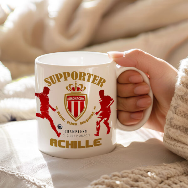 Mug Monaco Foot Ligue 1 à personnaliser avec prénom et numéro