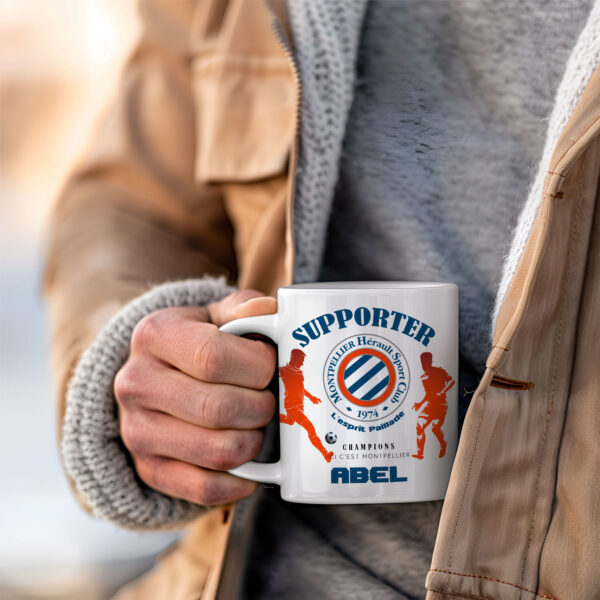 Mug Montpellier Foot Ligue 1 à personnaliser avec prénom et numéro