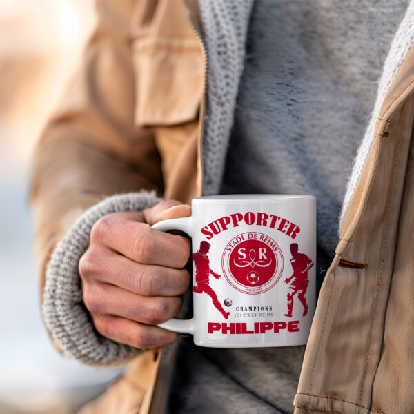 Mug Reims Foot Ligue 1 à personnaliser avec prénom et numéro