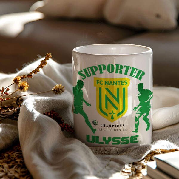 Mug Nantes Foot Ligue 1 à personnaliser avec prénom et numéro