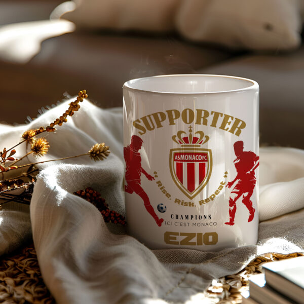 Mug Monaco Foot Ligue 1 à personnaliser avec prénom et numéro